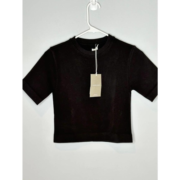 Everlane Tops - NWT Everlane Fitted Black Seamless Cotton Cropped Tee Shirt Medium/Large